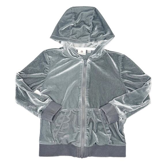 Adriano Goldschmied Velour Hooded Zip Up Jacket Size 4T - Picture 1 of 5